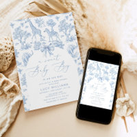 Toile de Jouy Safari - chá de fraldas de bebê doce