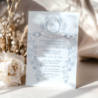 Toile de Jouy Teddy urso chá de fraldas francês az