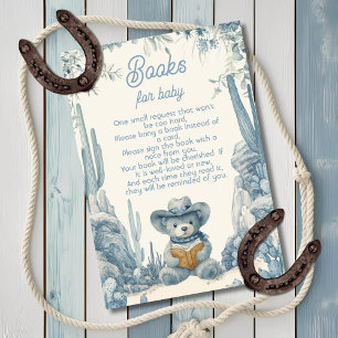Convite Toile Little Cowboy Bear Bear Livros para Bebê