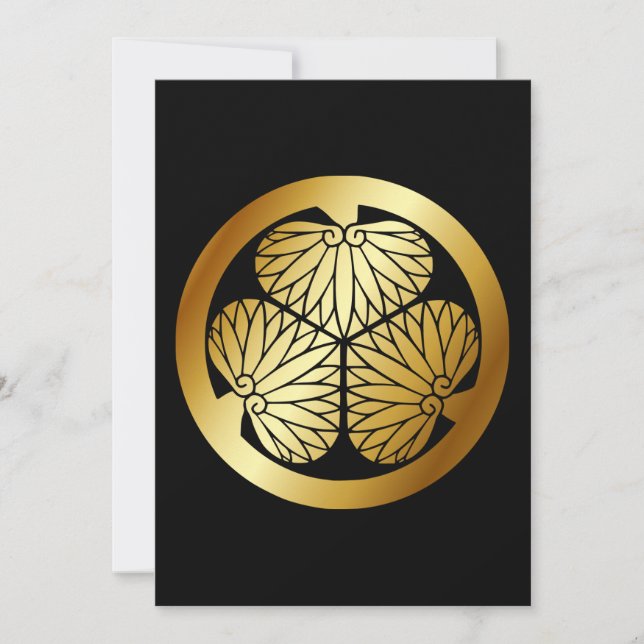 Convite Tokugawa Shogun Japanese Family Crest (Frente)