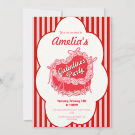 Convite Tolo de Dia de os namorados do dia da Galentine