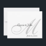 Convite Tom em Monogramas de tonalidade<br><div class="desc">Este tom deslumbrante em designs monográficos de tom é 100% personalizável,  e eles são perfeitos para seus convites para casamento,  sua recepção,  ou como presentes para o casal feliz. Altere fontes e cores clicando em "personalizá-las". Divirta-se com fazer desses designs de monograma.</div>