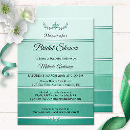 Convite Tom verde-prateado riscado no Chá de panela do Tom