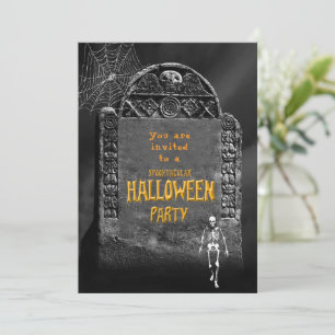 Convite Tombstone antigo do Partido das Halloween
