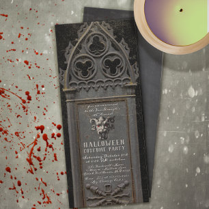 Convite Tombstone do Cemitério do Monstro Assustador do Ha