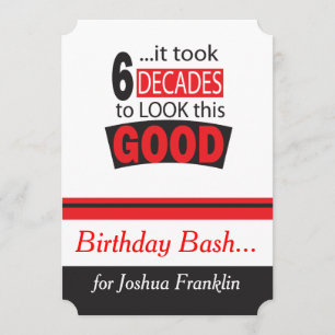 Convite Tomou 6 décadas para olhar este aniversário de