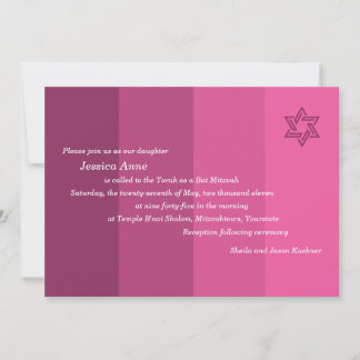 Convite Tonal Rosa Bat Mitzvah