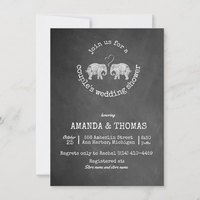 Convite Toneladas de Casal de quadro-negro de amor (Frente)