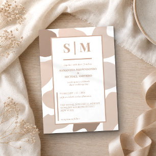 Convite Tono de Café Marrom Casamento