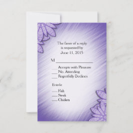 Convite Tono Violeta Ultra Floral RSVP com Seleção de Prat