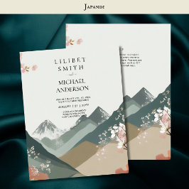 Convite Tons da Terra do Tema de Casamento Japandi Escandi