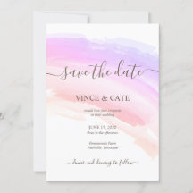 Tons de Rosa Casamento com Borrifo de Aquarela