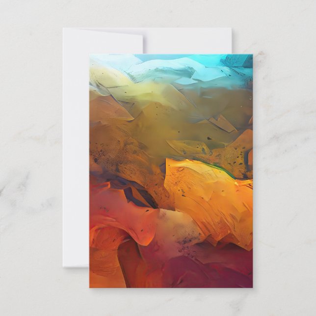 Convite Tons Terrosos Abstratos ao Céu (Frente)