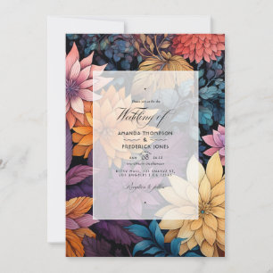 Convite Tons Terrosos Casamento Floral