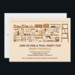 Convite Tool Bench<br><div class="desc">Um belo convite para ferramentas perfeito para um chá de noivos ou uma festa de inauguração. (Pix). O cartão é fácil de personalizar com o seu texto, fonte e cor da fonte. Não exatamente o que você está procurando? Todos os nossos produtos podem ser personalizados para atender às suas necessidades...</div>
