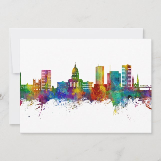 Convite Topeka Wyoming Skyline (Frente)