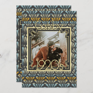 Convite Tópico em Gatsby Art Deco chic de 1920