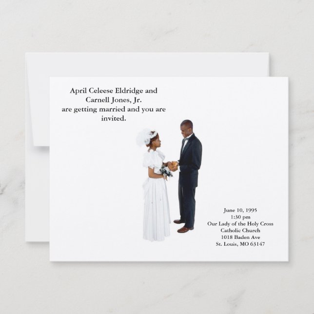 Convite Tornando-se marido e mulher (Frente)