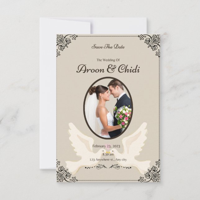 Convite Torne o seu dia especial uma memória inesquecível (Frente)