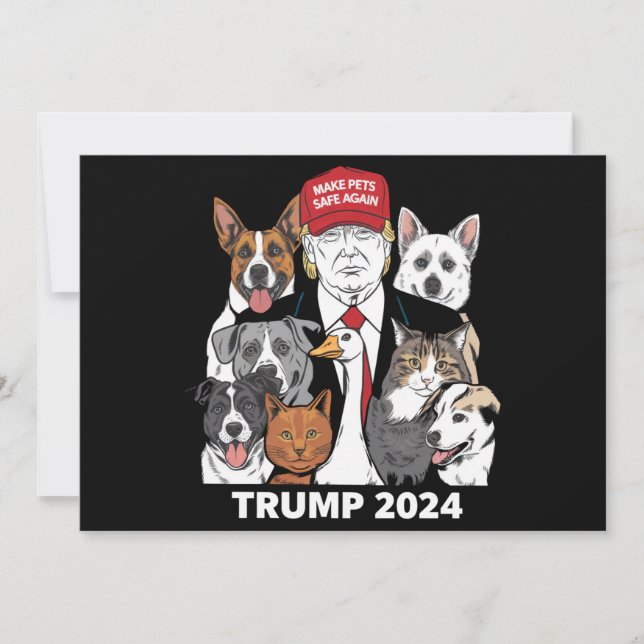 Convite Torne Os Animais Seguros Novamente Trump 2024 Salv (Frente)