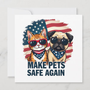 Convite Torne Os Animais Seguros Novamente, Trump Cat Dogs