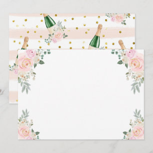 Convite Torne Seu Jogo Champagne Floral