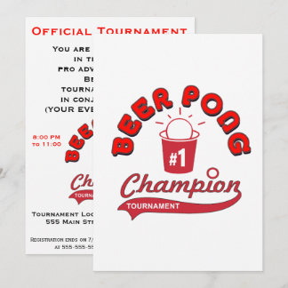Convite Torneio Beer Pong (Partido)