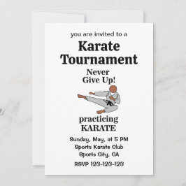 Convite Torneio de Artes Marciais Karate Black Belt