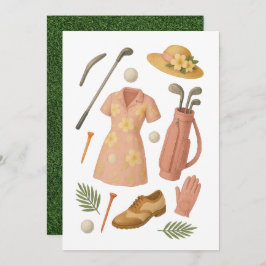 Convite Torneio de Golf Havaiano temido Lady Woman Golfer