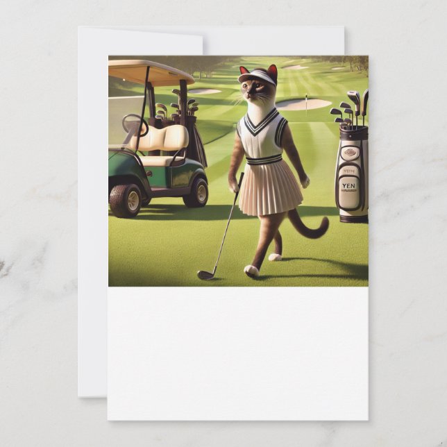 Convite Torneio Golfer Cat (Frente)