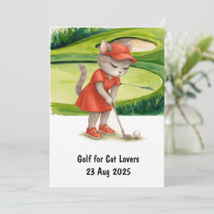 Convite Torneio Golfer Cat