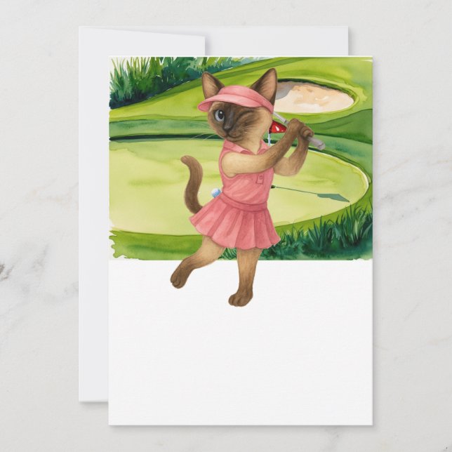 Convite Torneio Golfer Cat (Frente)
