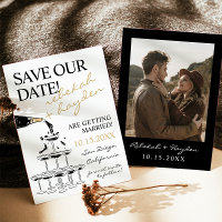 Torre de Champanhe Manuscrita Salve a Data