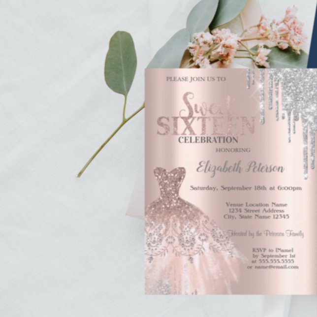 Convite Torre Eiffel de Paris, Tiara, Coloca Silver Quince (Criador carregado)