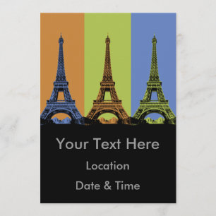 Convite Torre Eiffel em Tríptico de Paris
