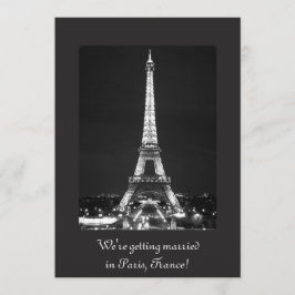 Convite Torre Eiffel na noite