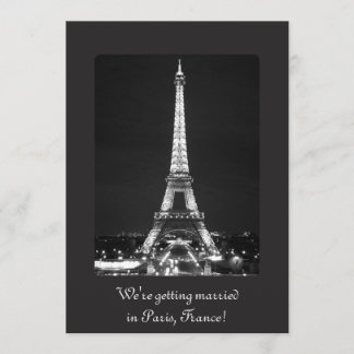 Convite Torre Eiffel na noite