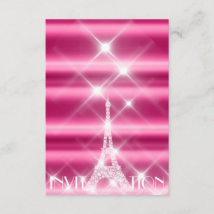 Convite Torre Eiffel Paris Bridal 16º Diamond Pink
