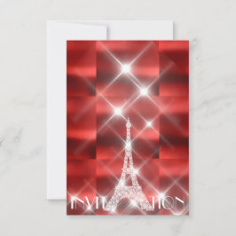 Convite Torre Eiffel Paris Stars Sparly Stars Diamond Vinh