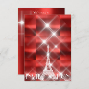 Convite Torre Eiffel Paris Stars Sparly Stars Diamond Vinh
