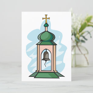 Convite Torre Sineira da Igreja Ortodoxa Rústica