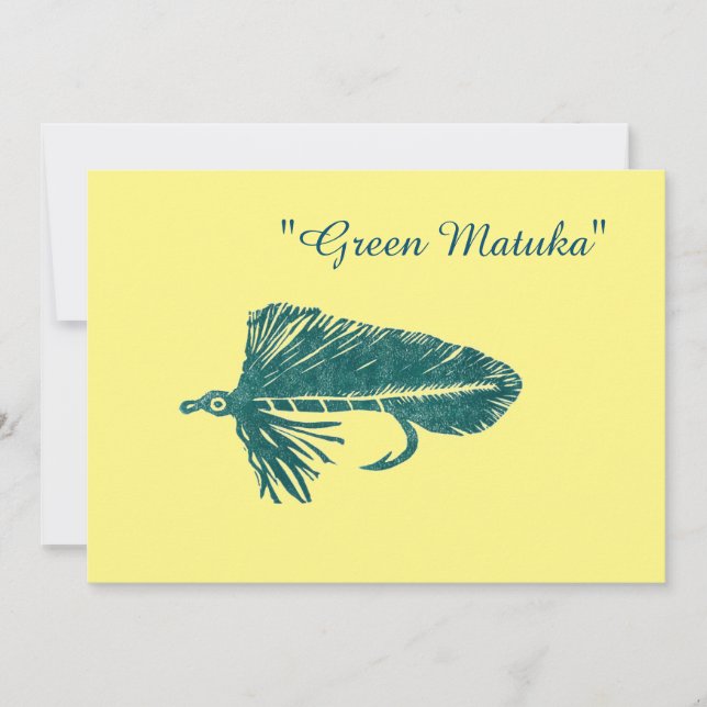 Convite Torre verde Matuka pesca com moscas, arte de voo (Frente)