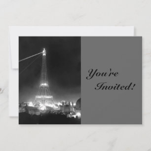 Convite Torre Vintage Paris Eiffel