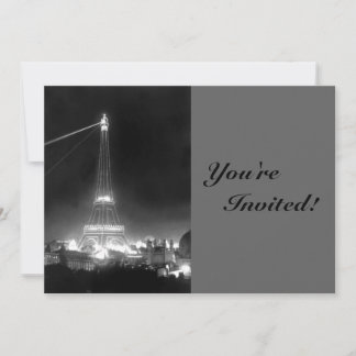 Convite Torre Vintage Paris Eiffel