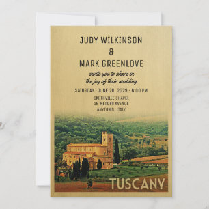 Convite Toscânia Invitation Vintage Itália