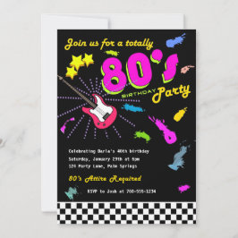 Convite Totalmente anos 80