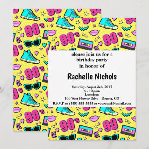 Convite Totalmente Padrão dos Anos 90