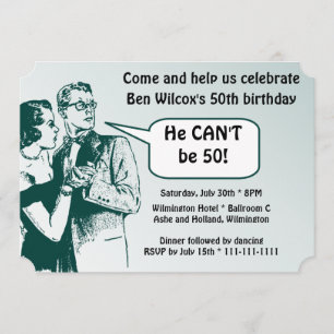 Convite Totalmente retrô e diversão da 50ª Festa de aniver
