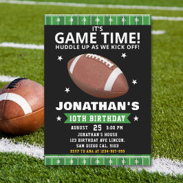 Convite Touchdown Celebration: Football Field Birthday boy