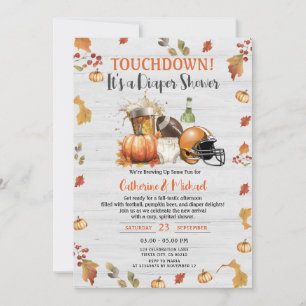 Convite Touchdown é uma cerveja de Chá de fraldas fralda
